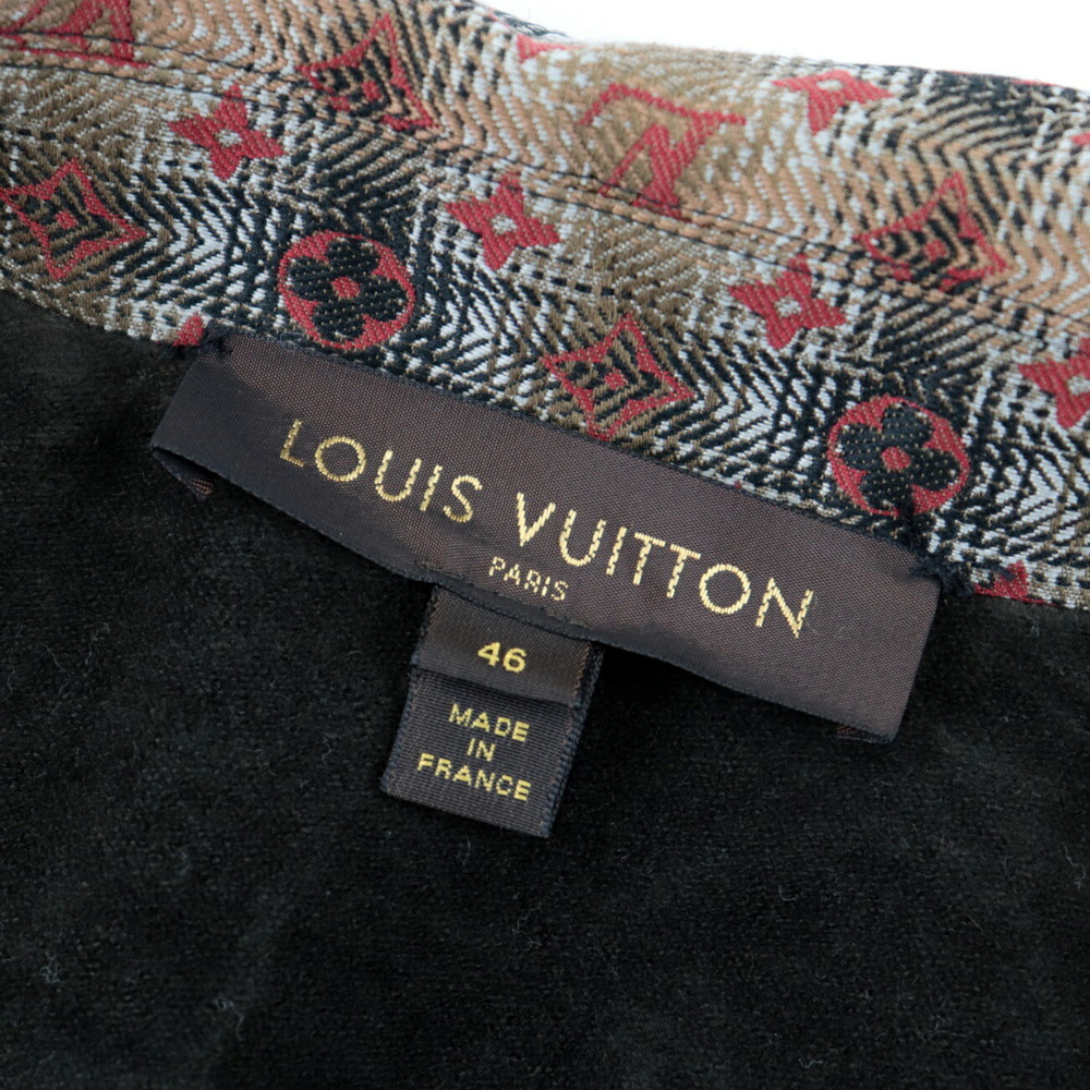 Louis Vuitton 05AW Monogram Check Zip Up Blouson Men's Brown 46