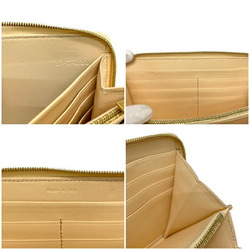 Celine Round Wallet Beige Black Gold 102623HTM Bicolor Leather CELINE Two Tone Color Ladies Adult