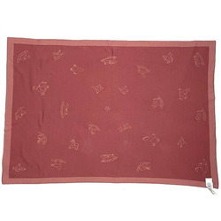 Hermes Kneeling Pink Red Adada Cotton HERMES Horse Pattern Rocking Ladies Blanket Size