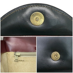 Loewe Clutch Bag Green Red Leather Calf LOEWE Flap Ladies Adult