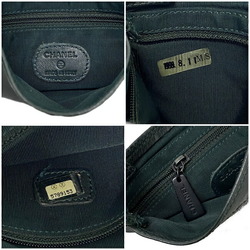 Chanel Shoulder Bag Khaki Green Leather Lambskin 5s CHANEL Sakosh Pochette Women's