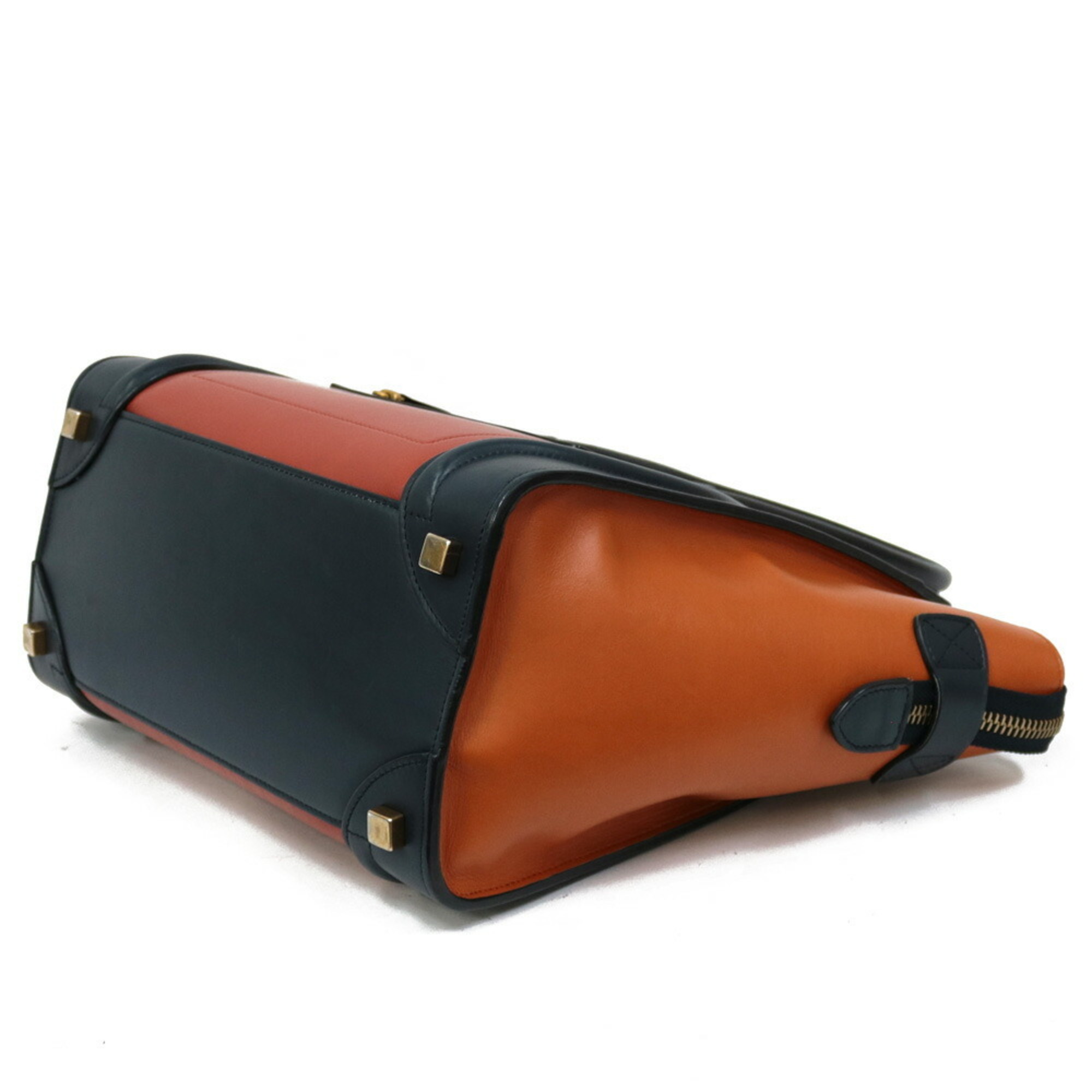 CELINE Celine Handbag Luggage Micro Shopper Multicolor Orange Ladies