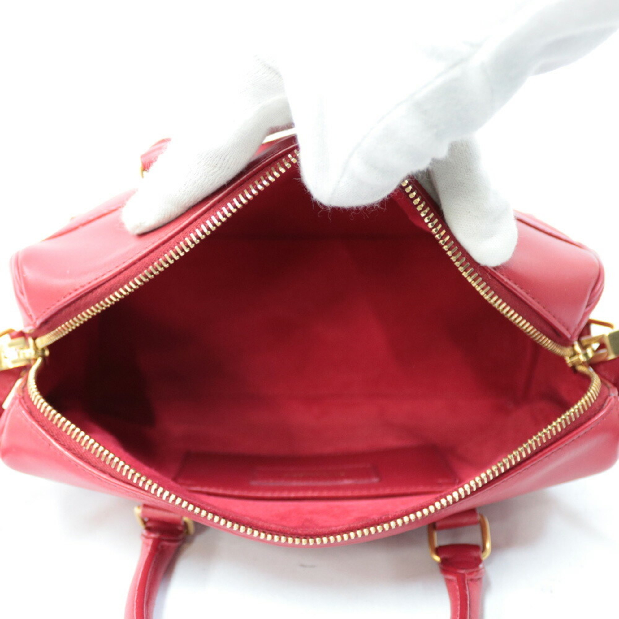 SAINT LAURENT Shoulder Bag Handbag Baby Duffle Red Ladies