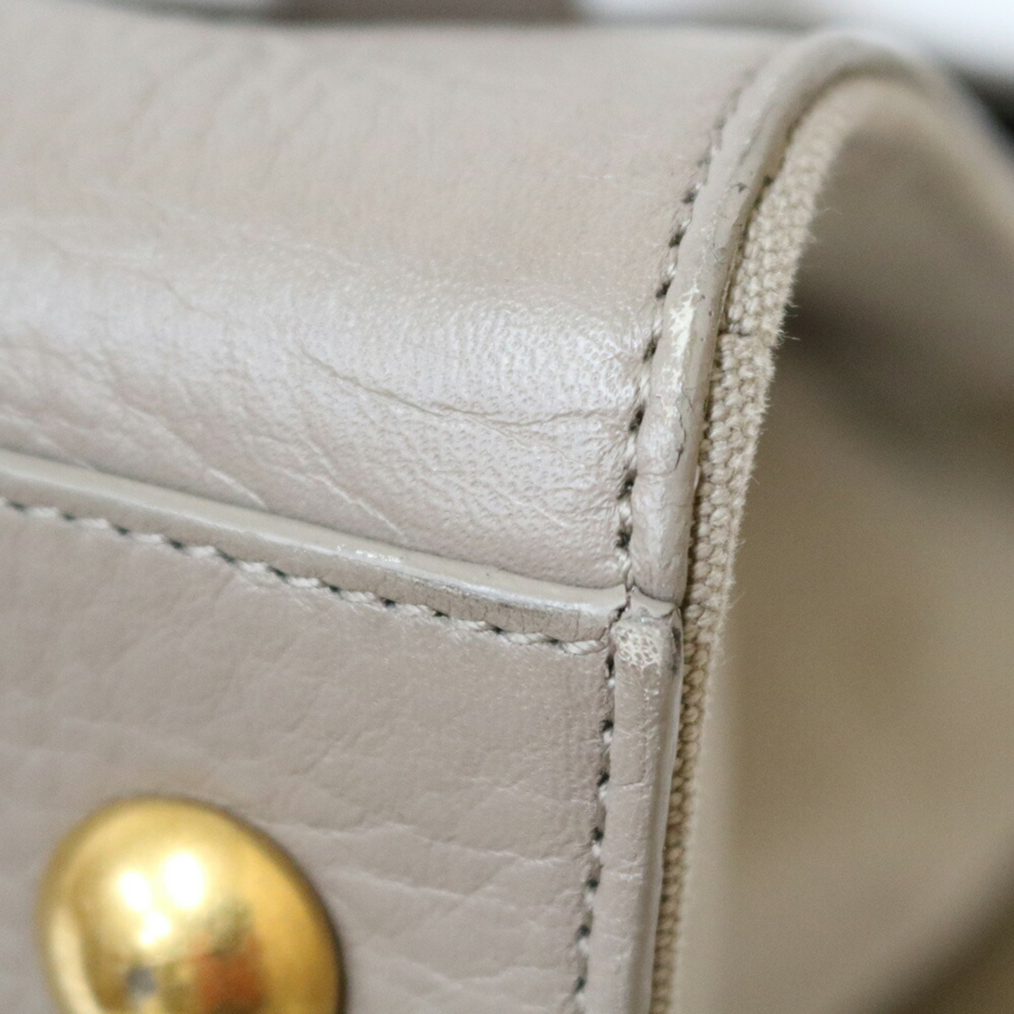 SAINT LAURENT shoulder bag handbag muse to gray ladies leather canvas