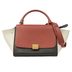 CELINE Celine Handbag Trappers Bag Shoulder Multicolor Brown Ladies