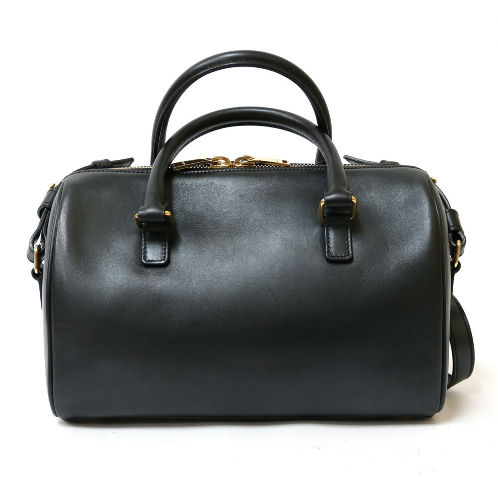 SAINT LAURENT shoulder bag handbag baby duffle black ladies leather