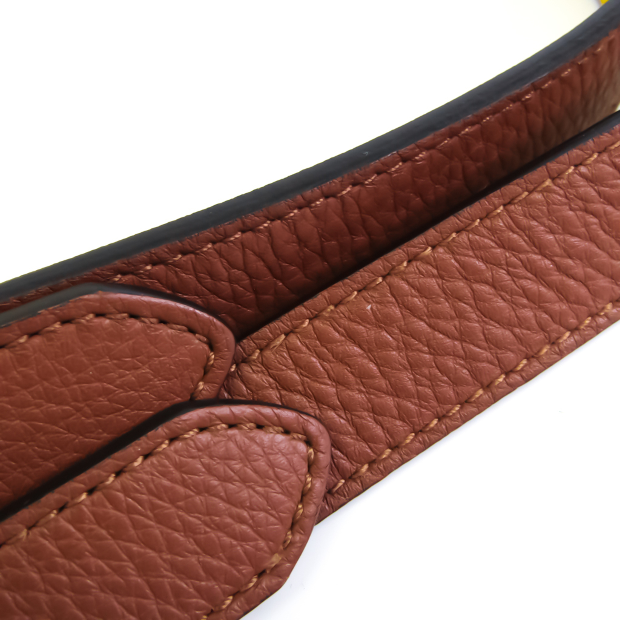 Burberry Men's Leather Standard Belt Brown,Yellow 85