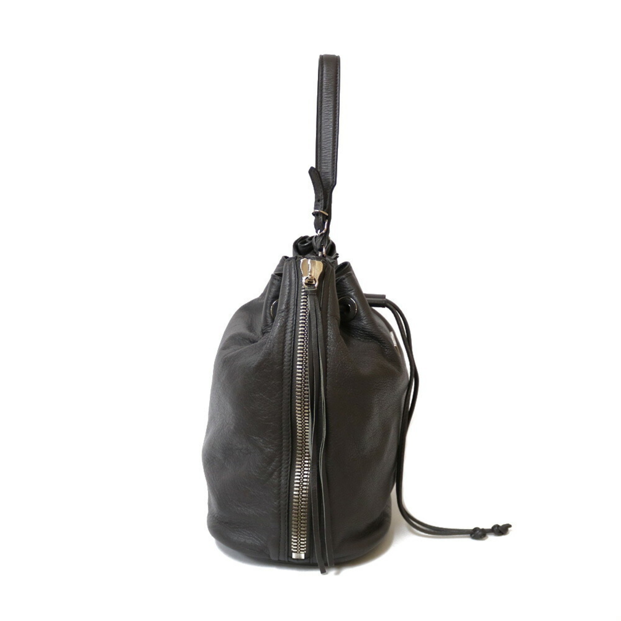 BALENCIAGA Shoulder Bag Handbag Gray Women's Leather