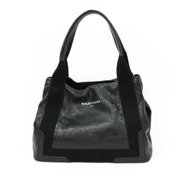 Balenciaga Handbag Navy Cabas Black Ladies