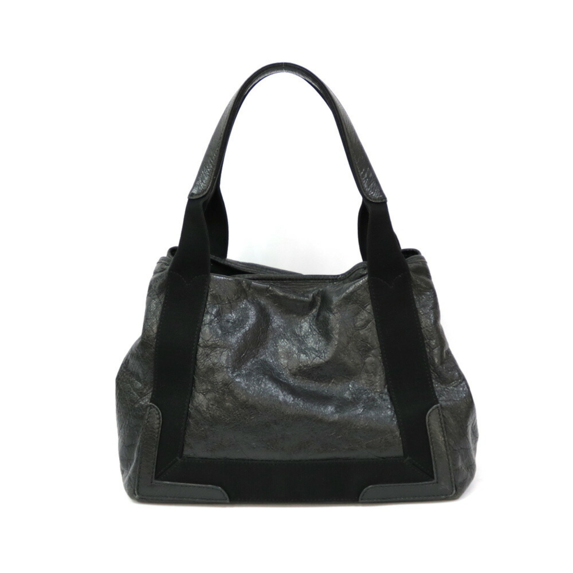 Balenciaga Handbag Navy Cabas Black Ladies