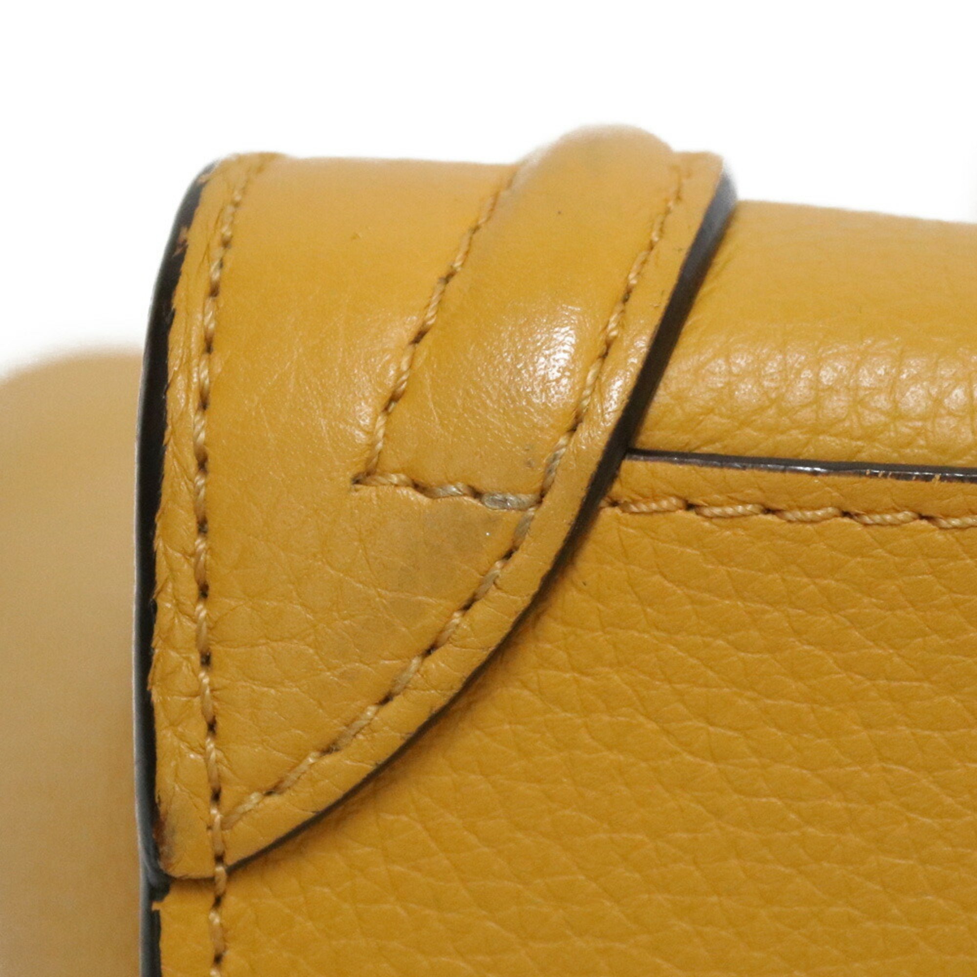 CELINE Celine Shoulder Bag Handbag Luggage Nano Yellow Ladies Leather