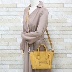 CELINE Celine Shoulder Bag Handbag Luggage Nano Yellow Ladies Leather