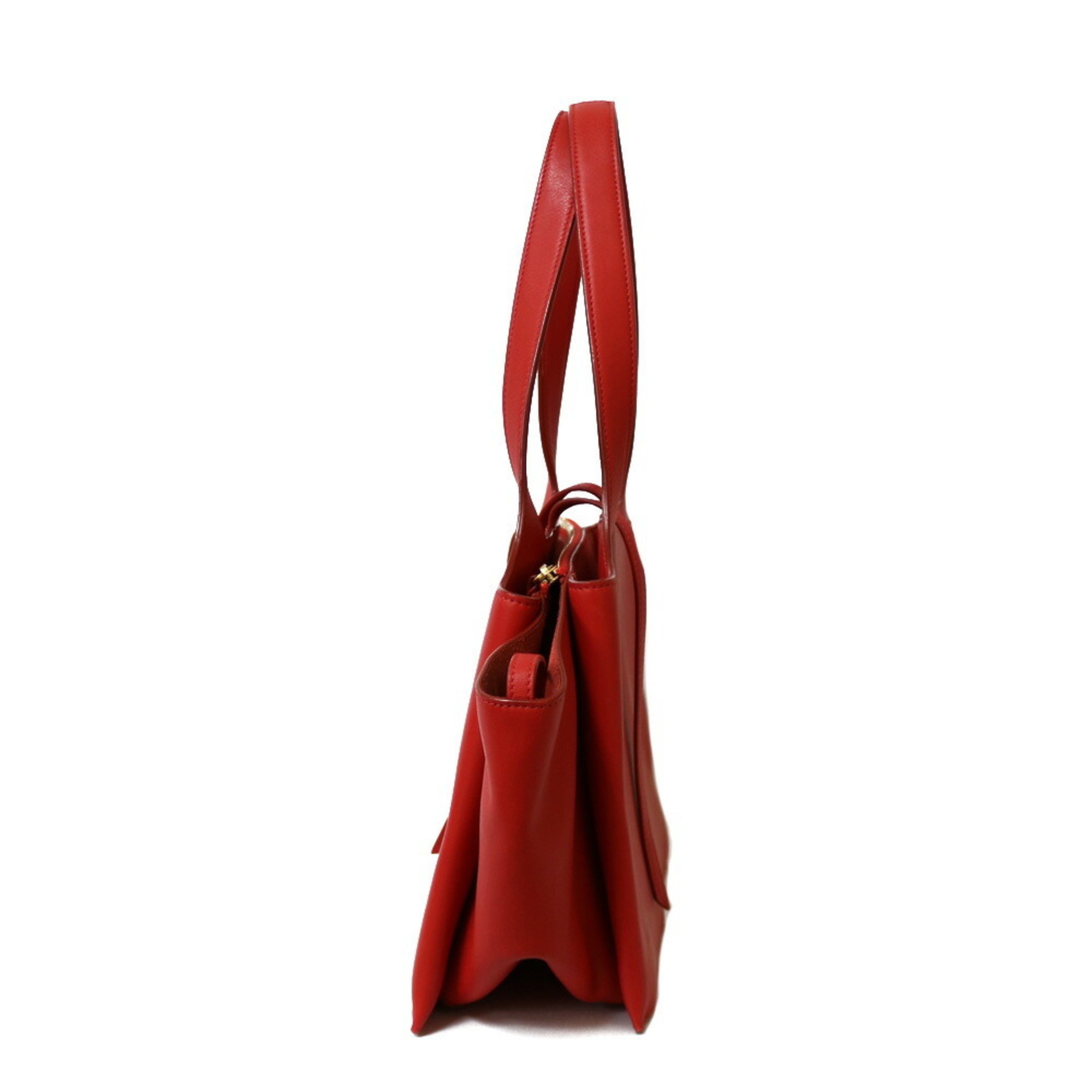 CELINE Celine Shoulder Bag Triford Red Women's Leather