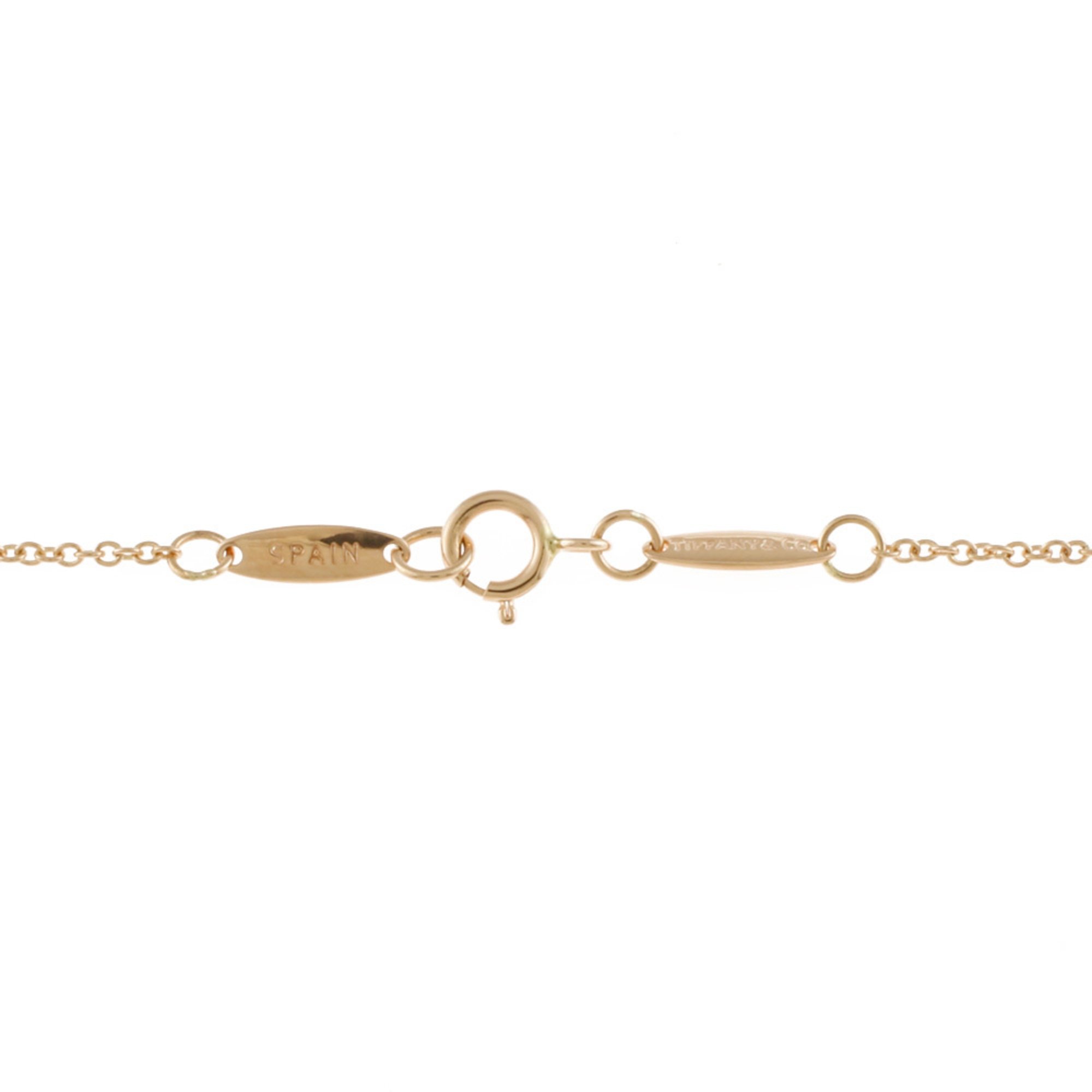 TIFFANY & Co. Tiffany K18PG Necklace By The Yard Diamond Single Gold Ladies 18K K18 Pink