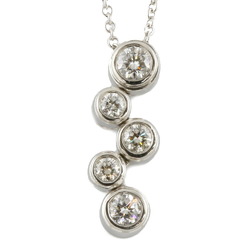 TIFFANY & Co. Tiffany Pt950 Necklace Bubble Diamond Silver Women's Platinum