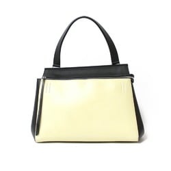 CELINE Celine Handbag Edge Overseas Large Black Yellow Women's Leather