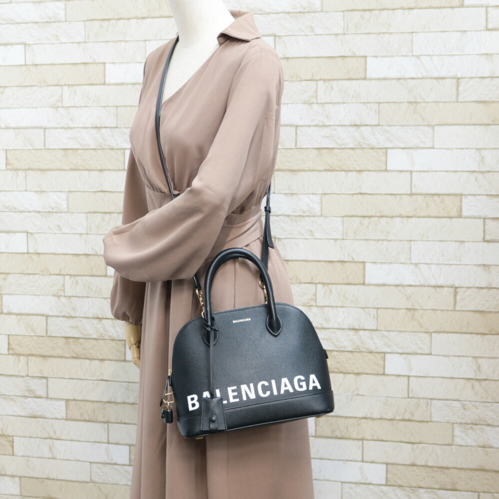 BALENCIAGA Balenciaga Shoulder Bag 2way Handbag Ville Top Handle S Black Women's Men's
