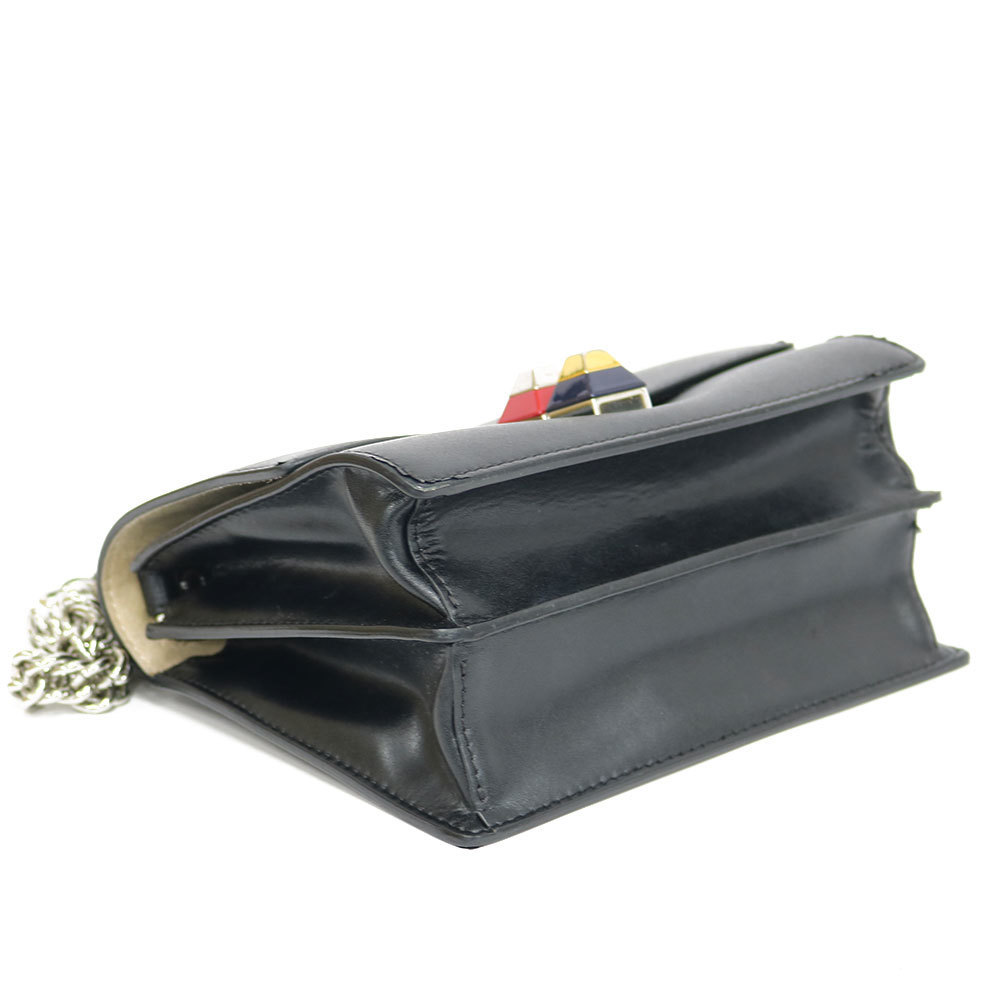 FENDI Shoulder Bag 8M0381 A13G Mini canay Studs leather black gold