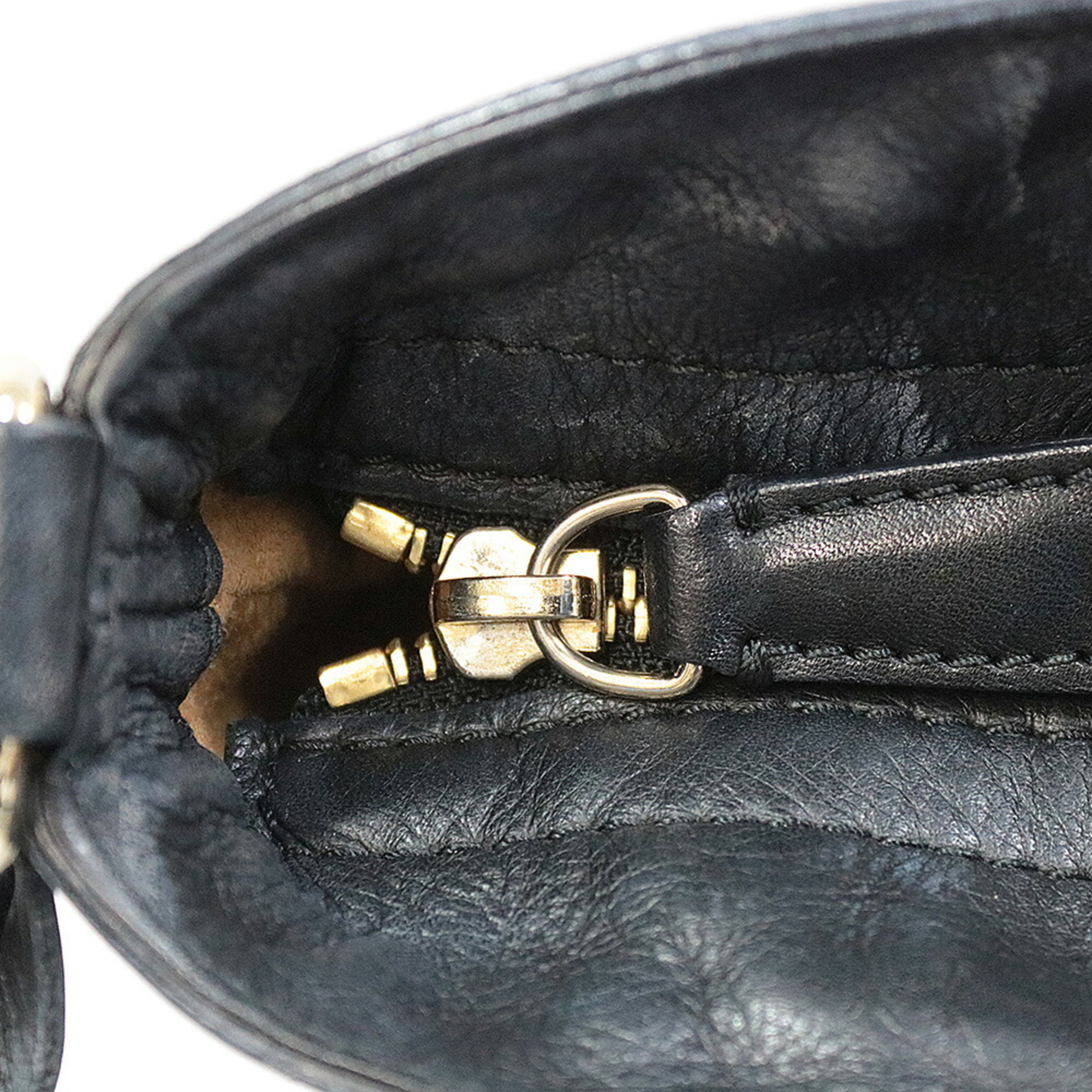 JIMMY CHOO Shoulder Bag Handbag Tote Black Ladies