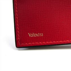 Valextra Leather Card Case Red Color