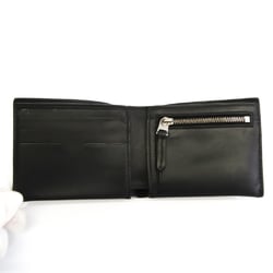 Bottega Veneta Mens Leather Bifold Wallet Black 