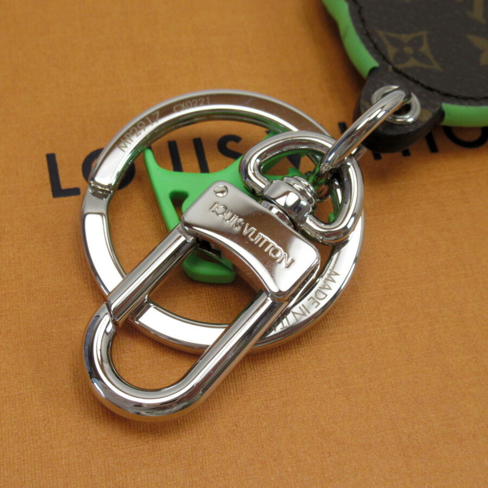 LOUIS VUITTON Louis Vuitton Porto Cle LV Rabbit Keychain MP2917 Monogram  Canvas Leather Brown Blue Green Multicolor Silver Hardware Key Ring Bag  Charm