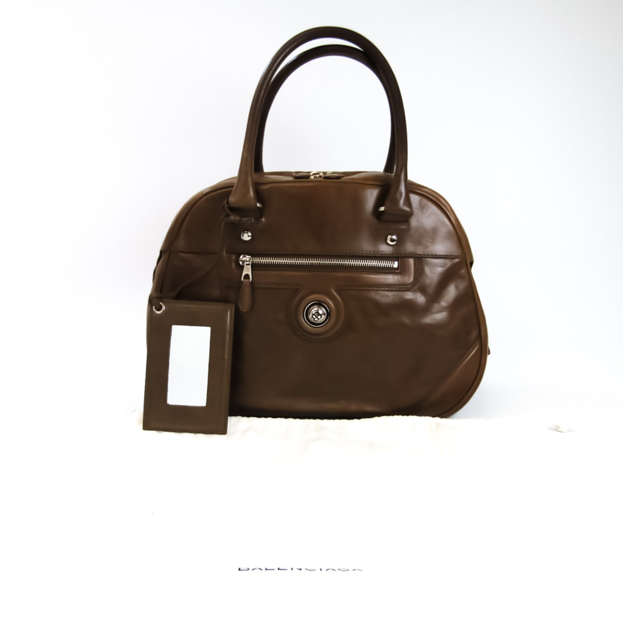 Balenciaga Womens Leather Handbag Brown
