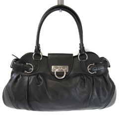 Salvatore Ferragamo Women's Leather Handbag Black