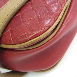 Bottega Veneta Women's Leather Handbag Brown,Red Color