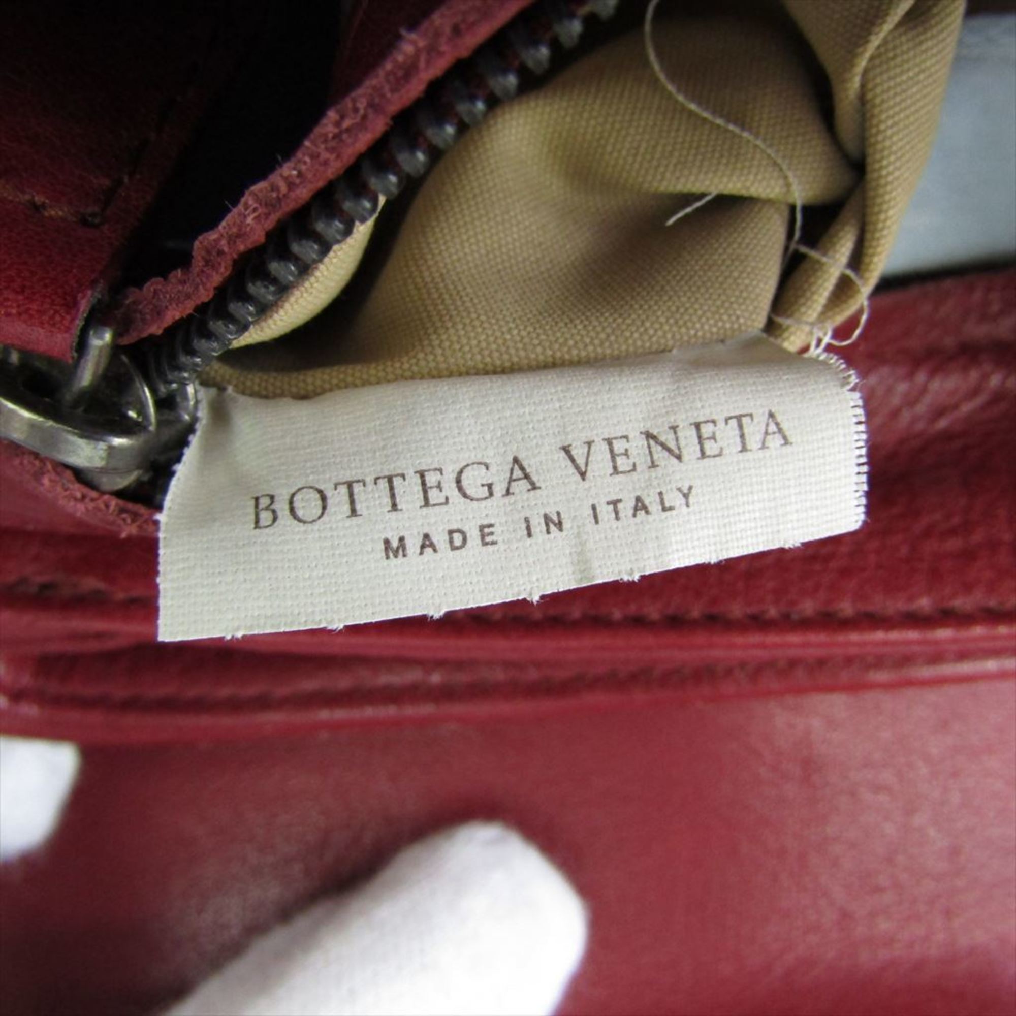 Bottega Veneta Women's Leather Handbag Brown,Red Color