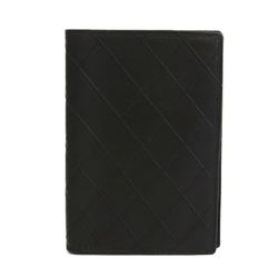 Chanel Bicolor Leather Passport Cover Black