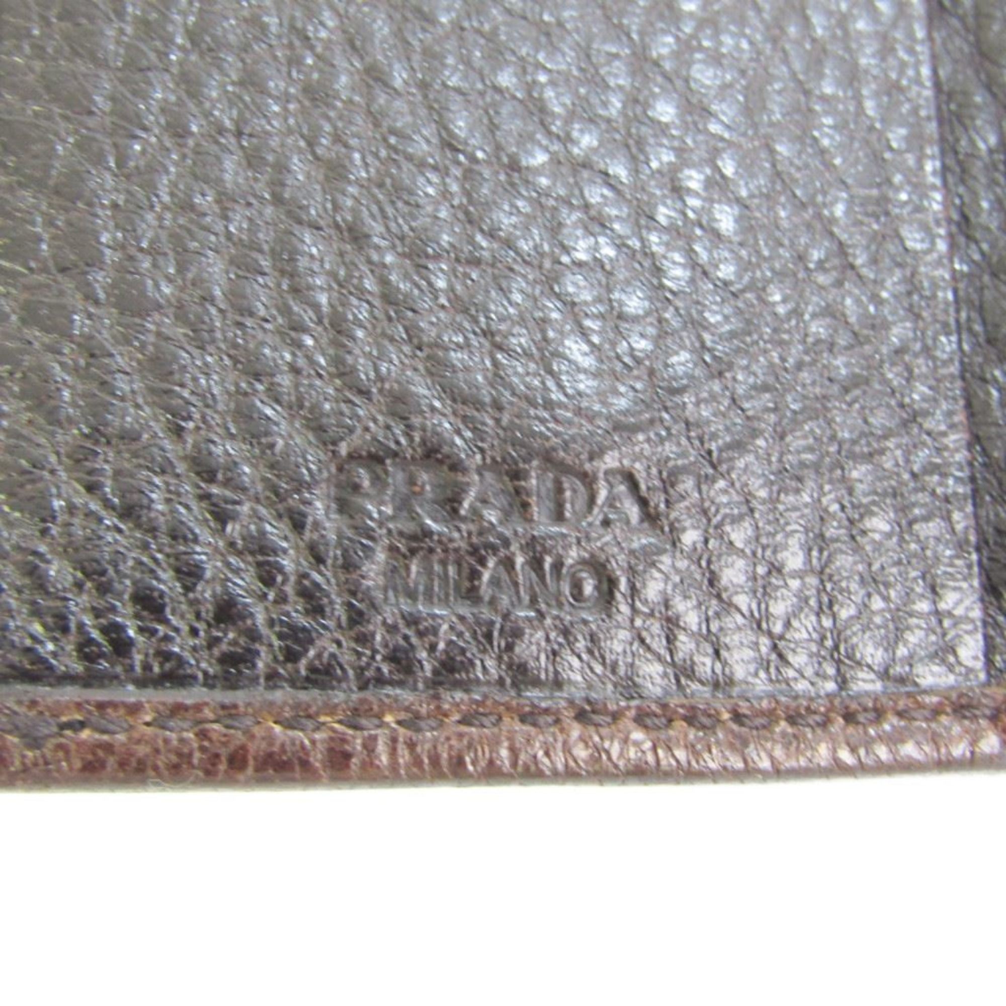 Prada 2M0025 Men's Leather Key Case Cacao