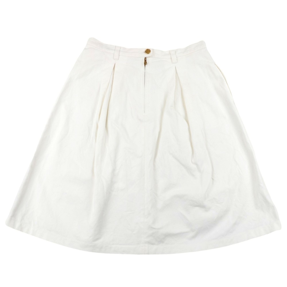 Louis Vuitton 14SS Tuck Flare Skirt Women's White 40 Back Zip | eLADY  Globazone