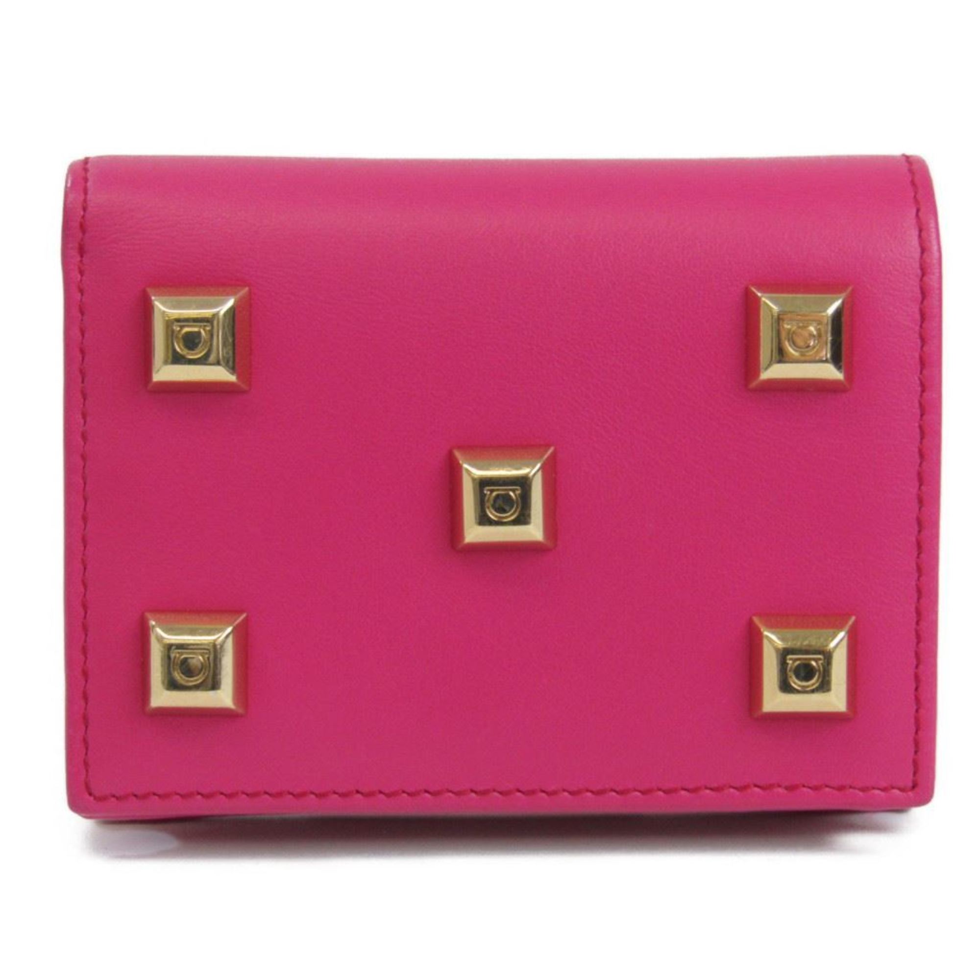 Salvatore Ferragamo Women's Leather Wallet (bi-fold) Pink