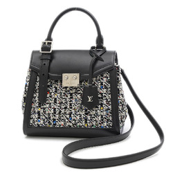 Louis Vuitton LV Ark 2Way Handbag Tweed Leather Black M55501