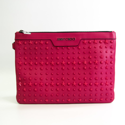 Jimmy Choo Women's Leather Clutch Bag Pink