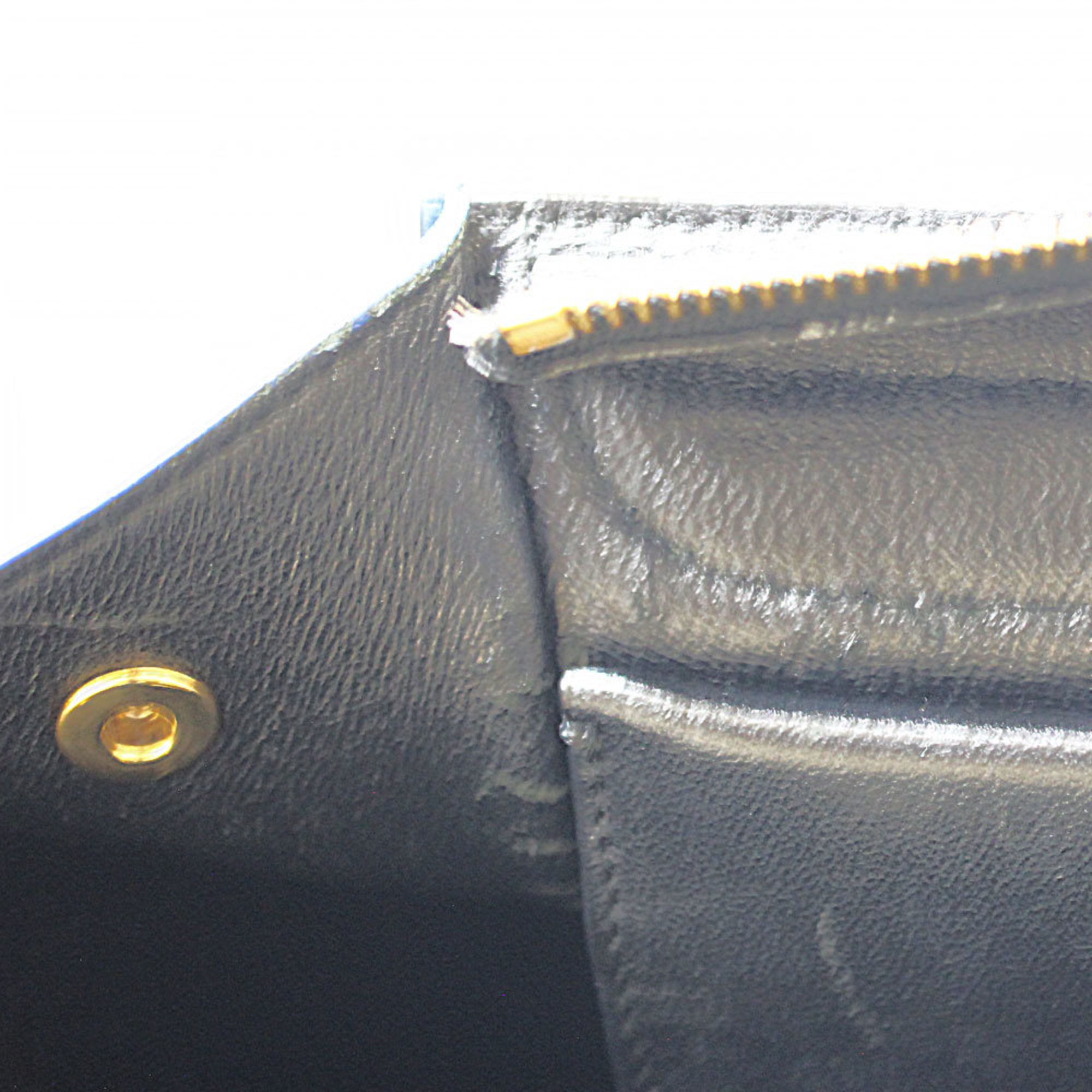 CELINE Celine Shoulder Bag Trapeze Handbag 2way White x Black Ladies