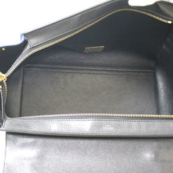 CELINE Celine Shoulder Bag Trapeze Handbag 2way White x Black Ladies