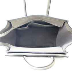 CELINE Celine Luggage Micro Handbag Gray Beige Women's Leather
