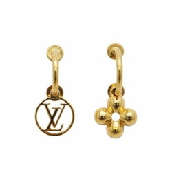 LOUIS VUITTON Louis Vuitton Bookle Dreille Blooming Earrings Gold M64859 LV Circle Monogram Flower