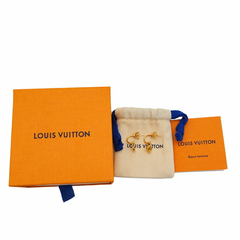 LOUIS VUITTON Louis Vuitton Bookle Dreille Blooming Earrings Gold ...