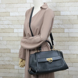Salvatore Ferragamo Shoulder Bag Handbag Black Ladies