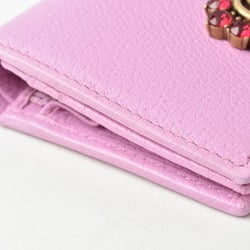 Gucci mini wallet / coin case GUCCI folding 499783 GG Marmont rhinestone rose pink