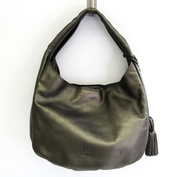 Loewe Women's Leather Handbag Silver Gray