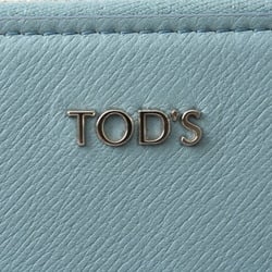 Tod's wallet TOD'S long round type leather light blue