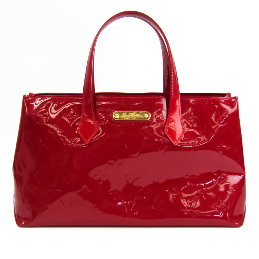 Louis Vuitton Monogram Vernis Wilshire PM M93642 Women's Handbag Pomme  D'amour