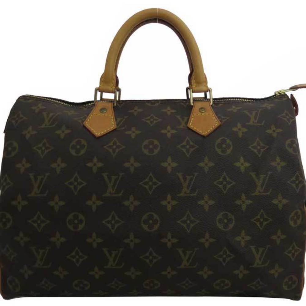 Louis Vuitton Monogram Speedy 35 Handbag Boston Bag M41524 Brown