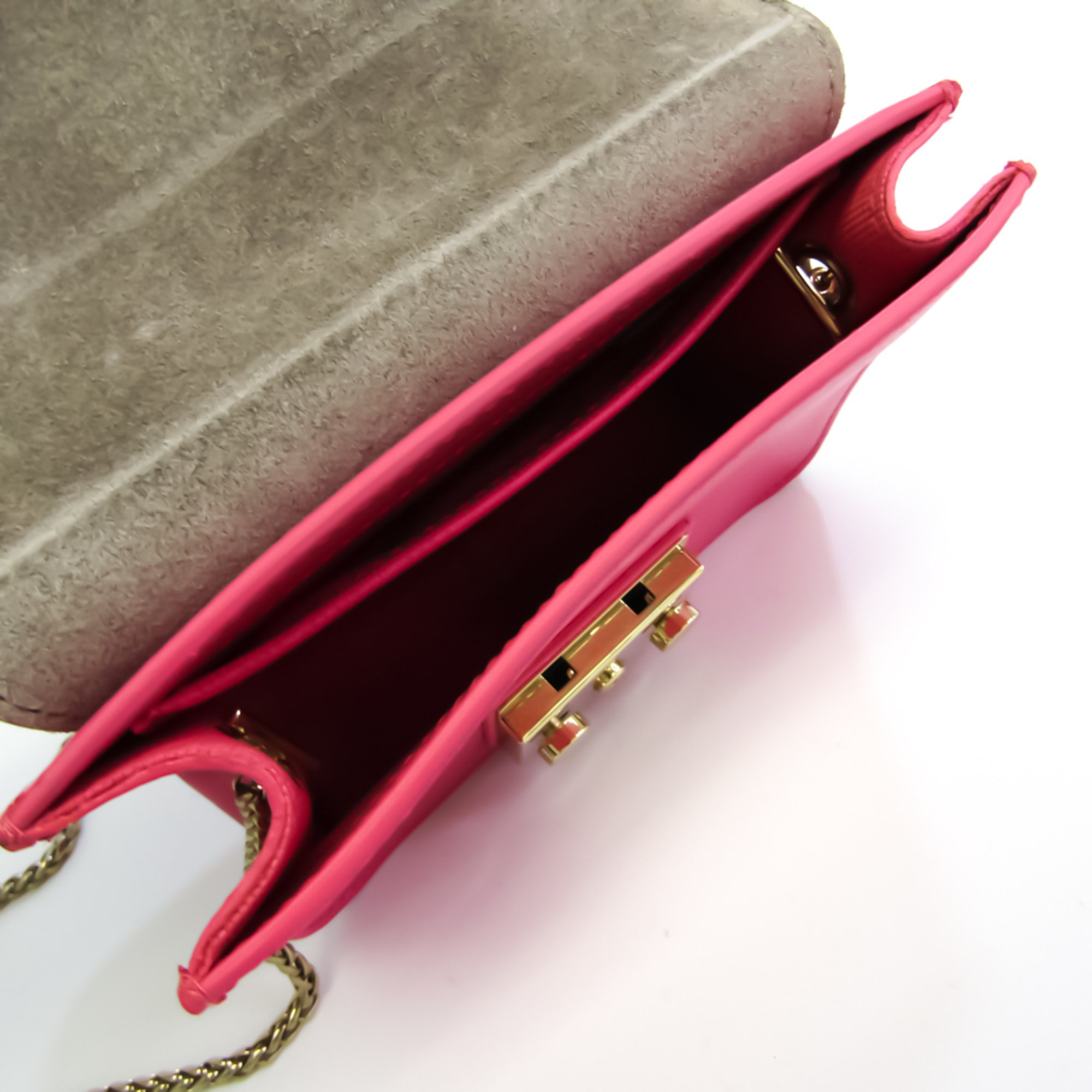 Furla Metropolis 928914 Women's Leather Shoulder Bag Pink