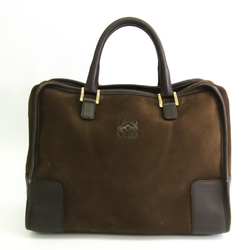 Loewe Amazona 32 Women's Leather,Suede Handbag Brown,Khaki Brown