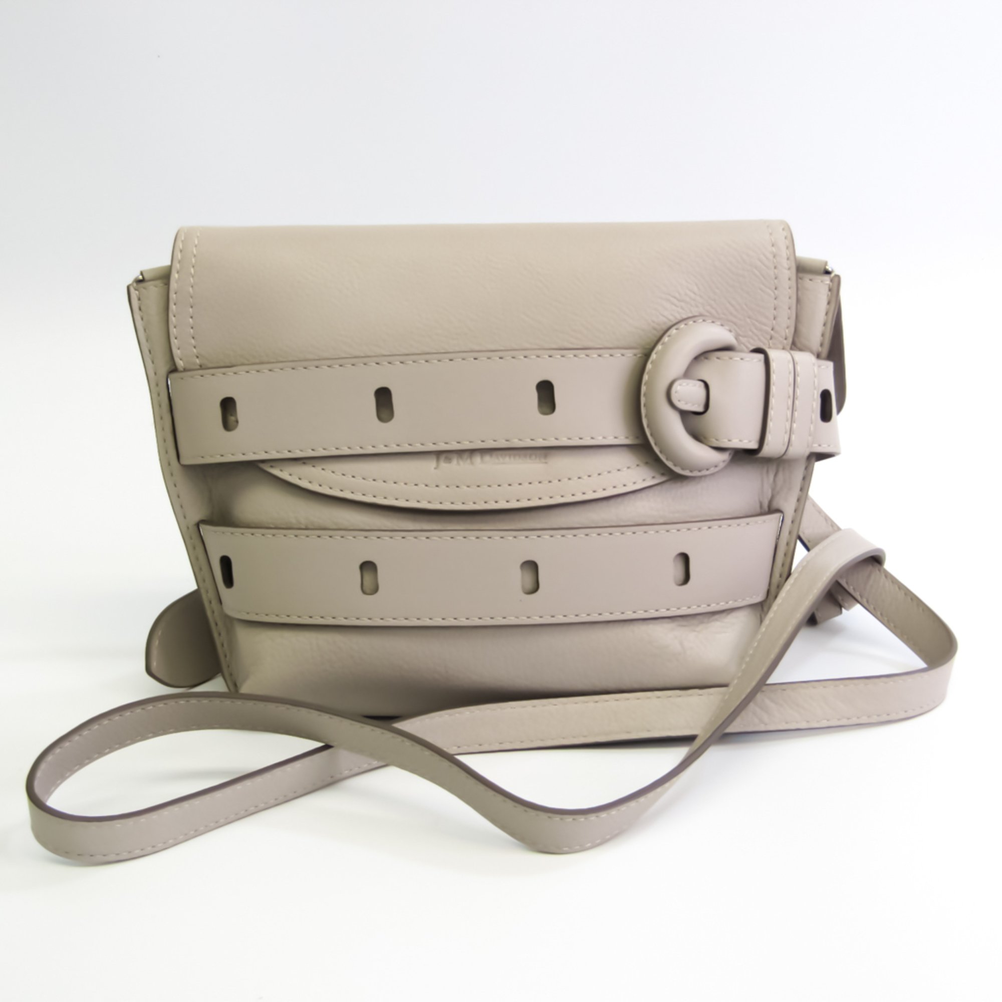 J&M Davidson Women's Leather Shoulder Bag Beige,Off-white